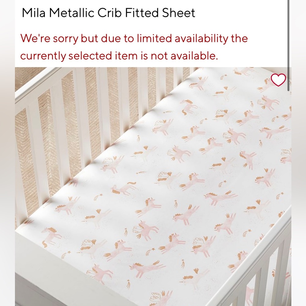 Pottery Barn Unicorn Crib Sheets